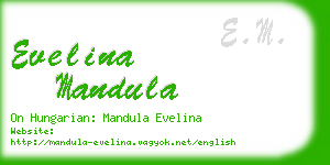 evelina mandula business card